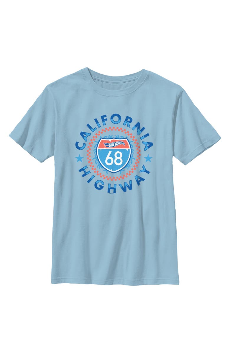 Hot Wheels Boy's Hot Wheels California Highway 68 Graphic T-Shirt, Main, color, Light Blue