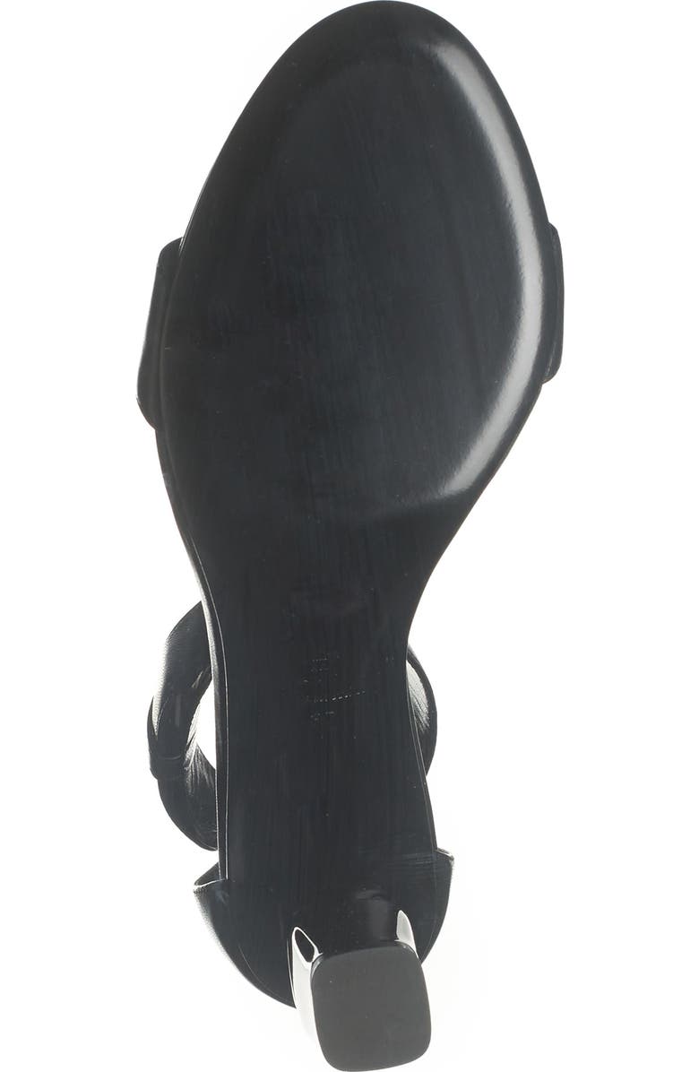 Longchamp Leather Ankle Strap Block Heel Sandal, Alternate, color,