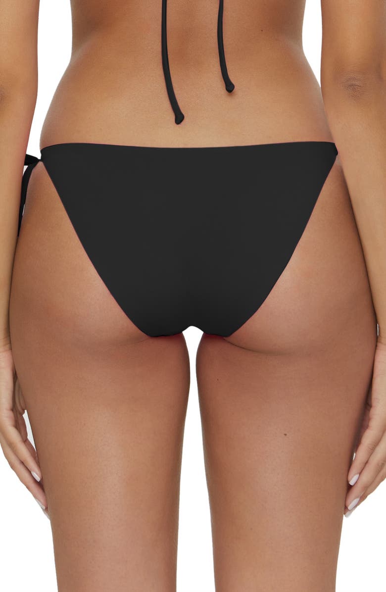 Becca Color Code Side Tie Bikini Bottoms, Alternate, color, Black