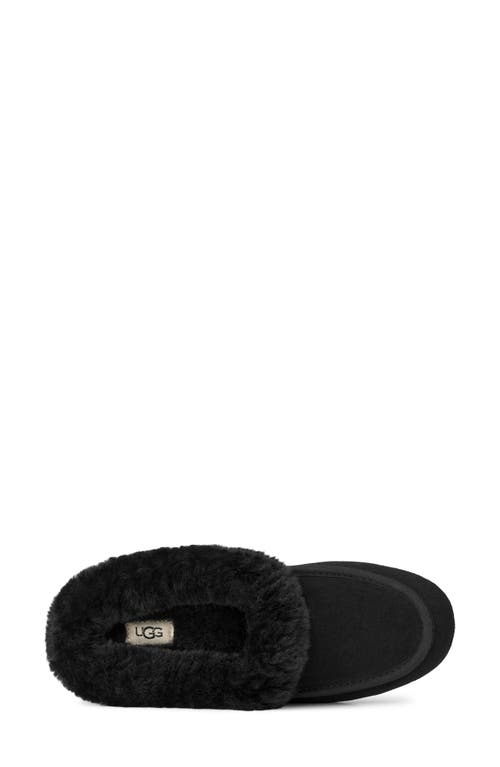 Ugg(r) Ansley Genuine Shearling Trim Suede Mule In Black