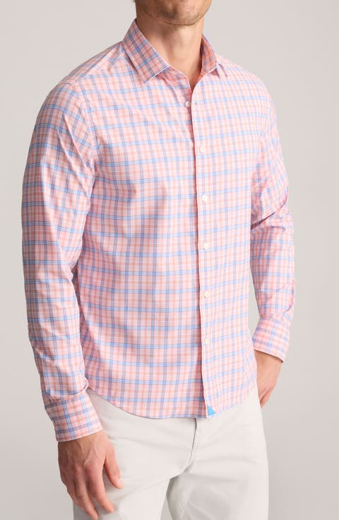 Plaid Performance Button-Up Shirt
