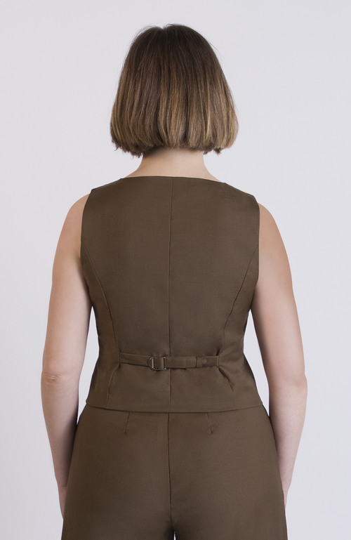 Aam The Label The Wool Vest In Brown