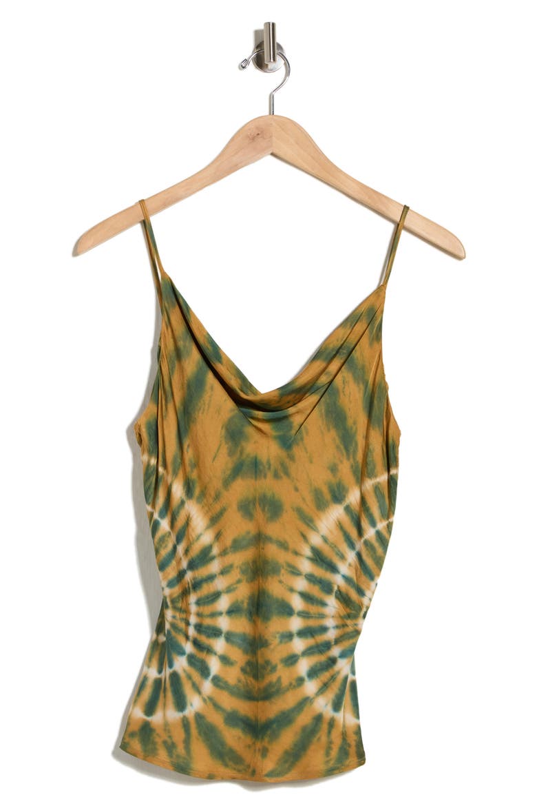 Emmet Cowl Neck Satin Camisole, Alternate, color, GOLDEN HARVEST SPIN WASH