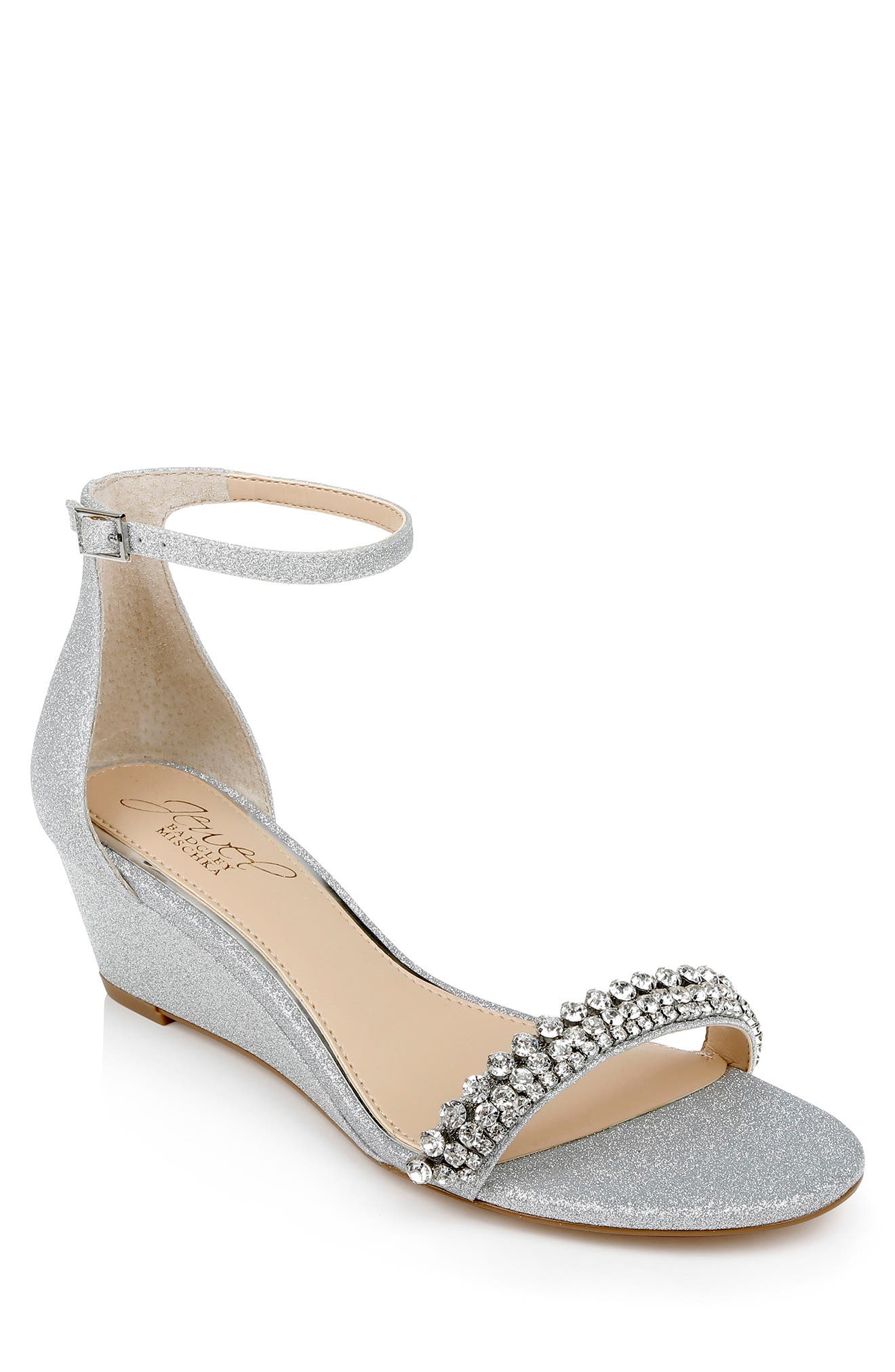 Jewel Badgley Mischka Lora Wedge Sandal