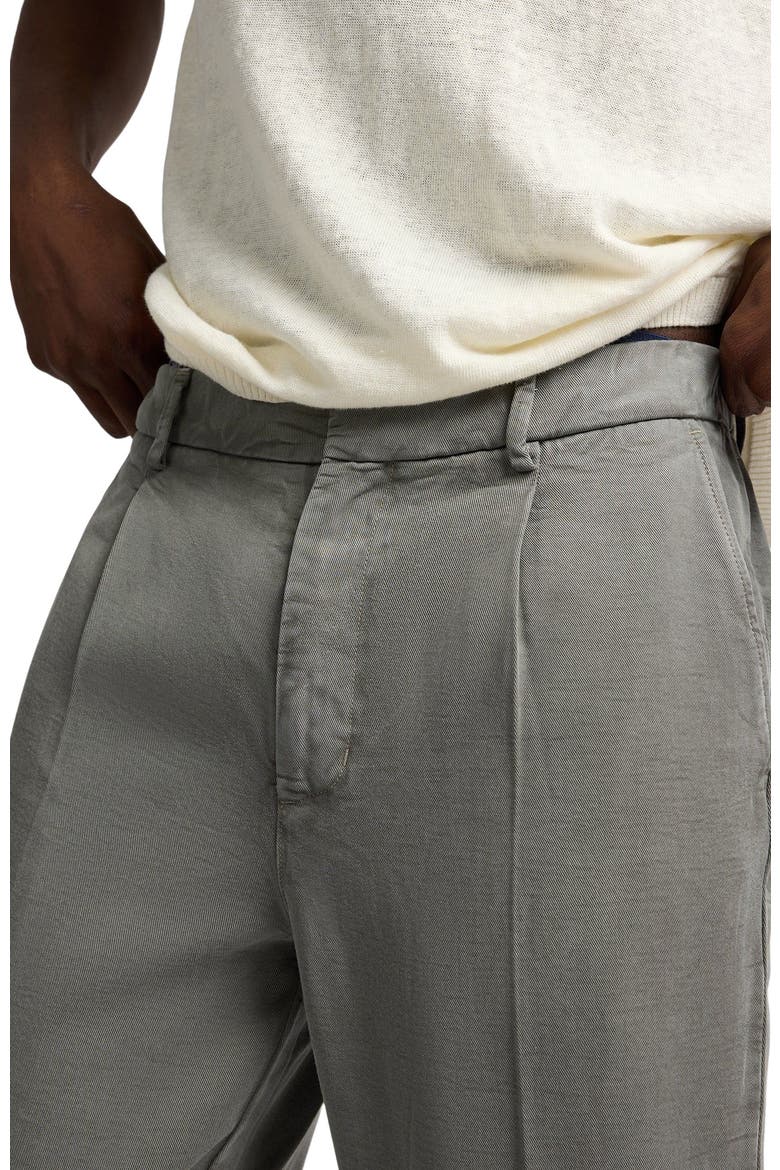 Pleated Lyocell Trousers, Alternate, color, Agave