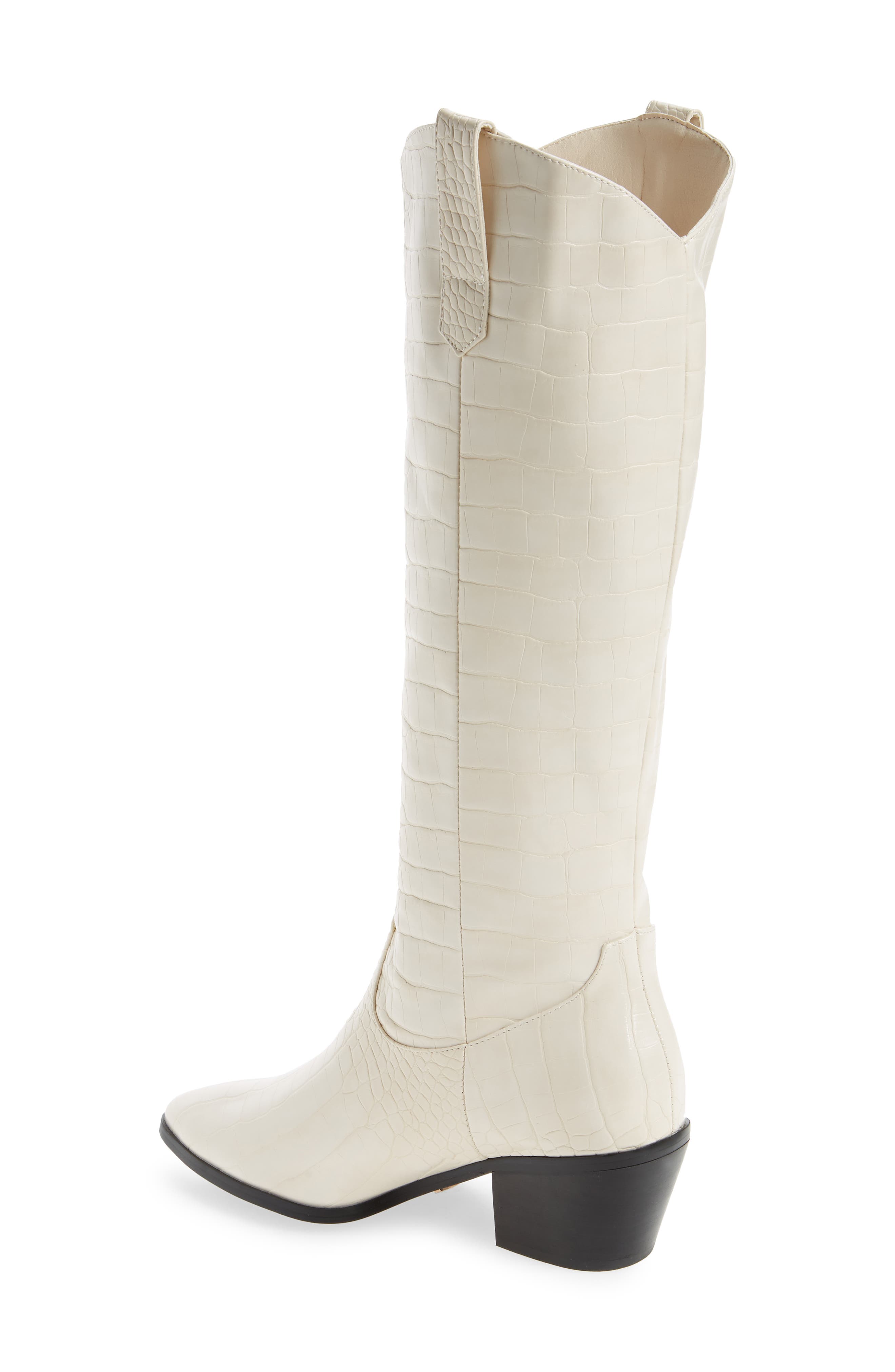 Billini Howie Croc Embossed Tall Western Boot, Alternate, color, 