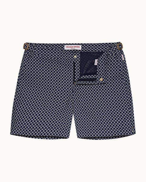Bulldog Jacquard Mid-Length Swim Shorts
