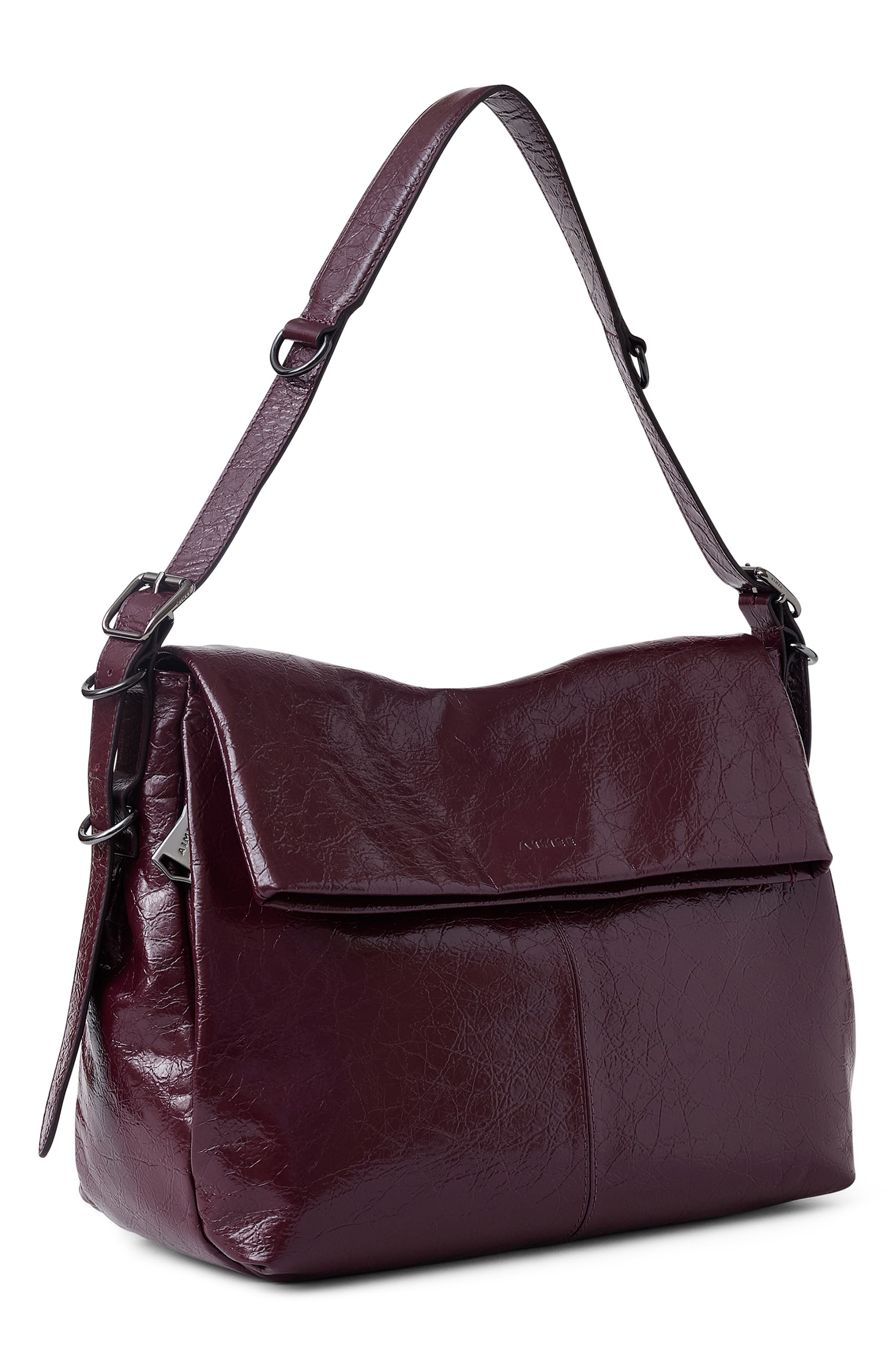 Bali Leather Hobo, Alternate, color, WINE CRINKLE