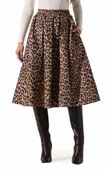ASTR the Label Andolina Animal Print Midi Skirt