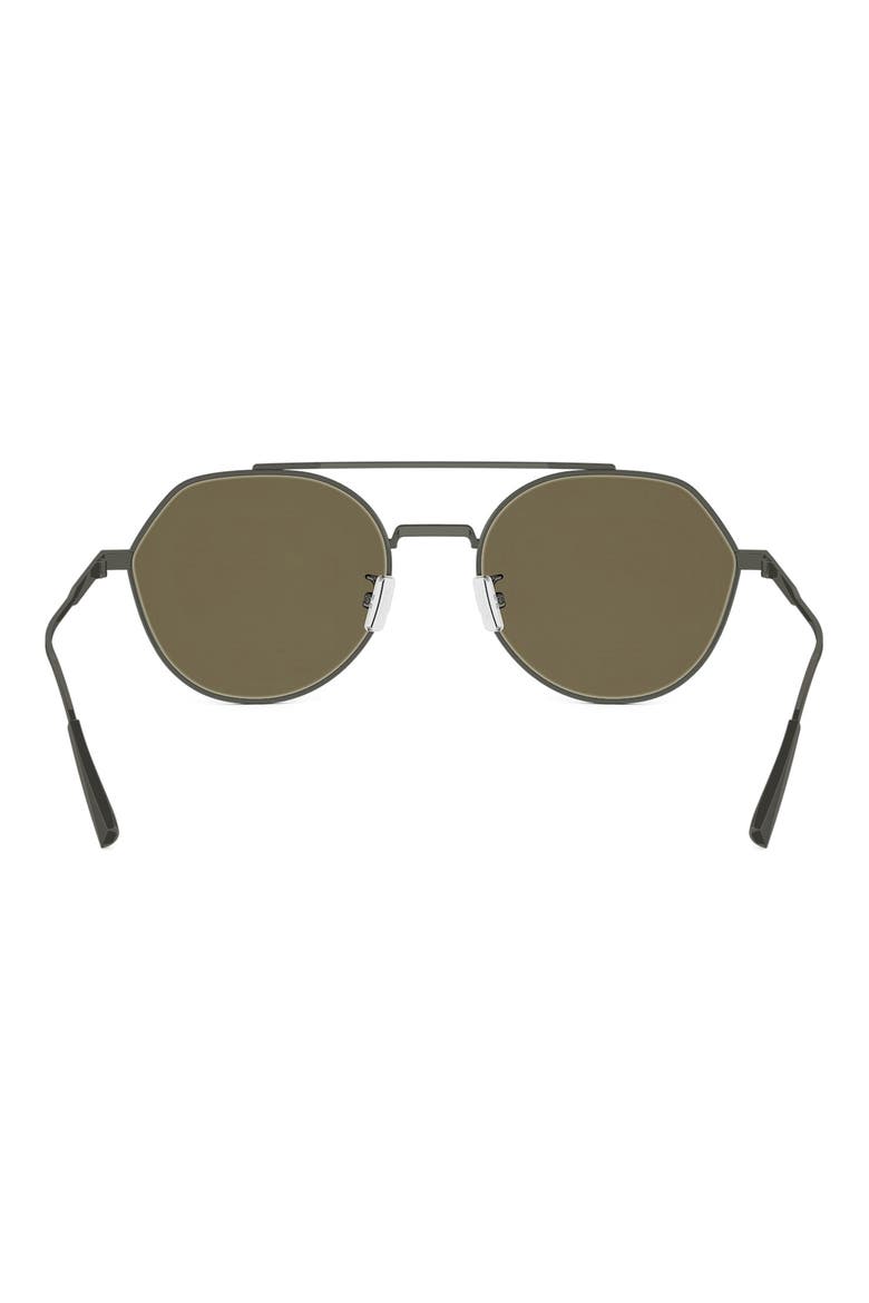 'DiorBlacksuit R6U 54mm Geometric Sunglasses, Alternate, color, SHINY DARK RUTHENIUM / BROWN