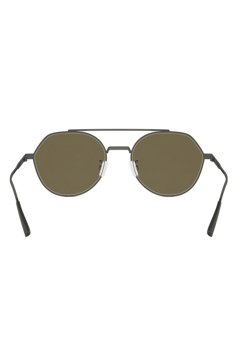 DIOR 'DiorBlacksuit R6U 54mm Geometric Sunglasses, Alternate, color, Shiny Dark Ruthenium / Brown