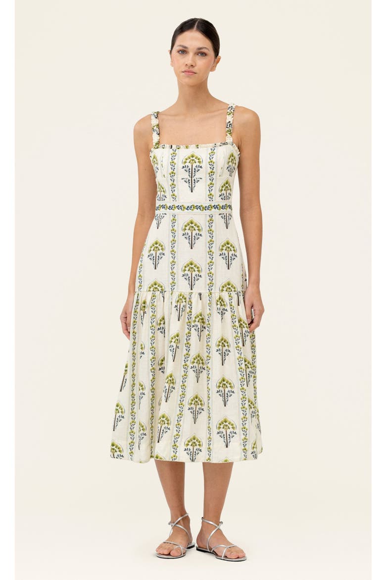 Níspero Moriche Midi Dress, Alternate, color, Multi