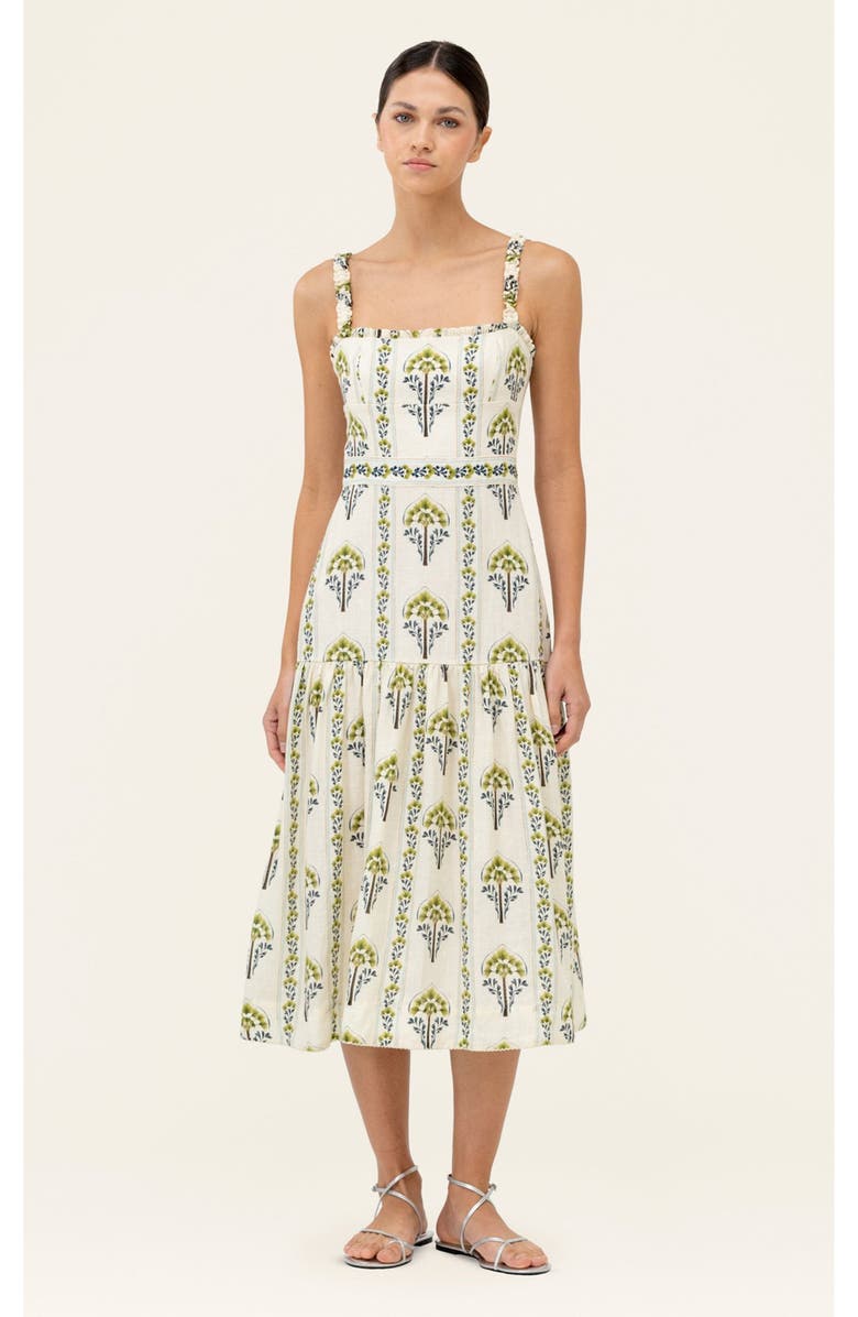 Agua by Agua Bendita Níspero Moriche Midi Dress, Alternate, color, Multi