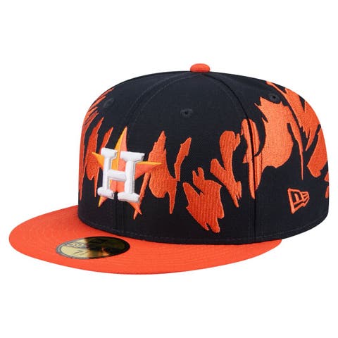 Men's New Era Navy/Orange Houston Astros Retro Pattern 59FIFTY Fitted Hat