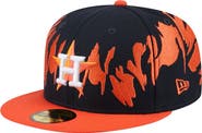 New Era Men's New Era Navy/Orange Houston Astros Retro Pattern 59FIFTY Fitted Hat