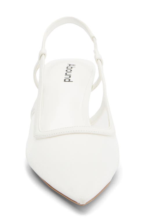 Abound Kippa Pointed Toe Slingback Pump In White