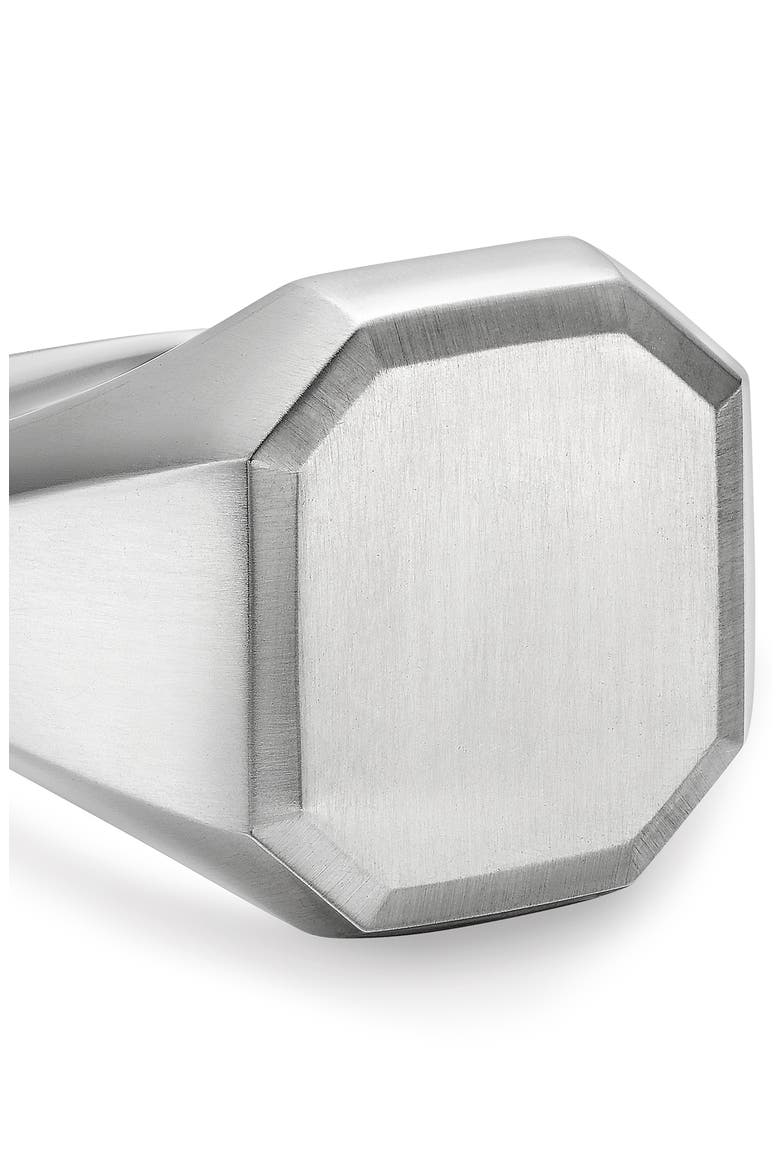 Men's Streamline Signet Ring in Sterling Silver, 18mm, Alternate, color, SILVER