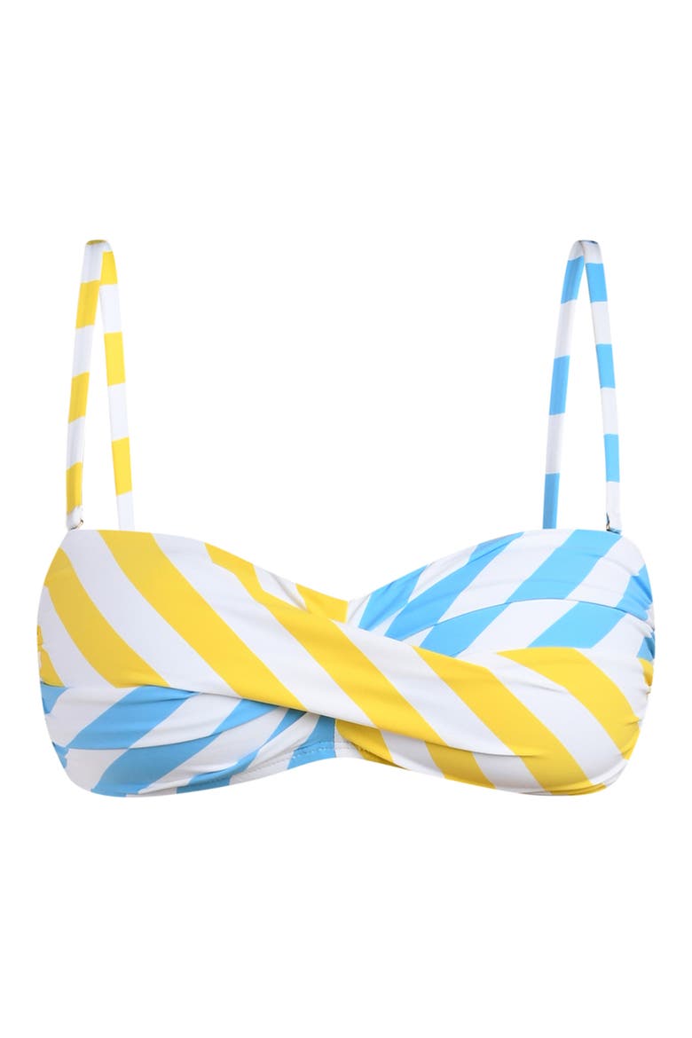 Coastal Twist Bandeau Bikini Top, Alternate, color, SOLEIL
