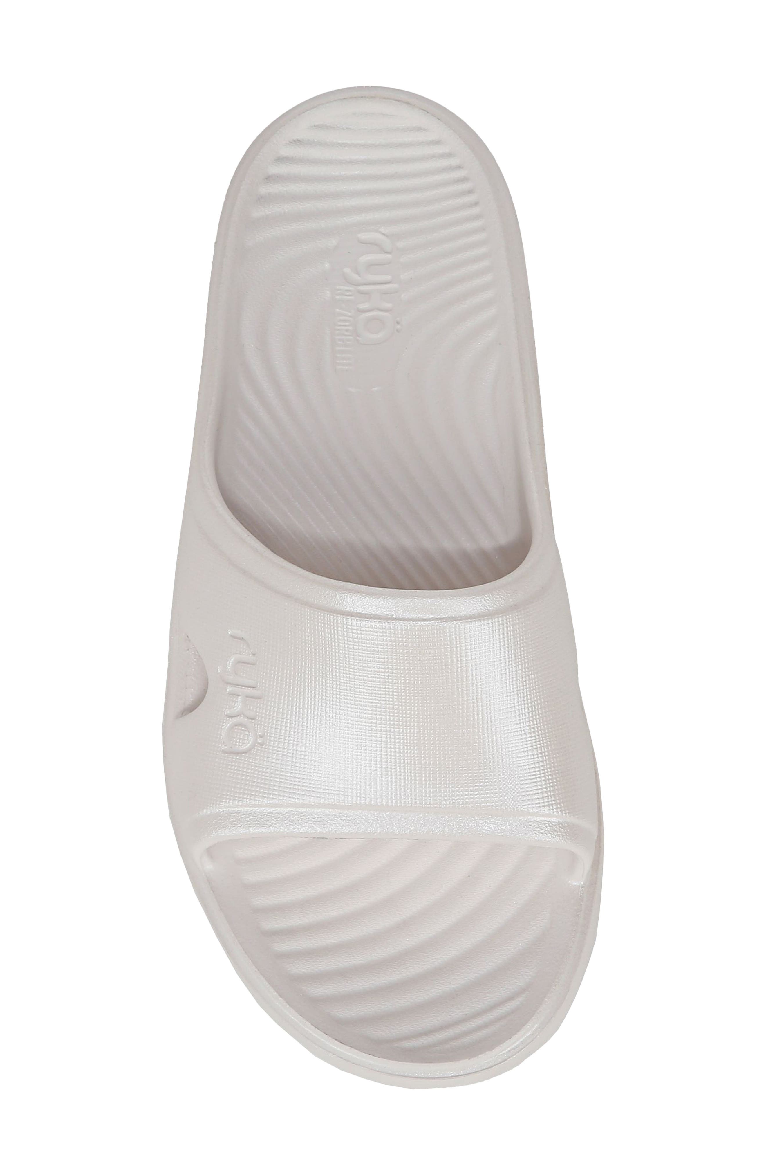 Soothe Slide Sandal, Alternate, color, WHITE PEARL