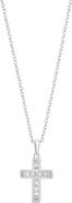 EFFY 14K White Gold Diamond Cross Pendant Necklace