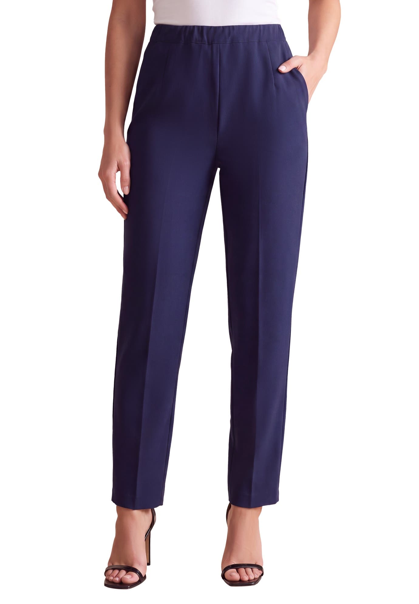 Roaman's Roaman’s® Sure Fit Pull On Straight Leg Pant (Women) | Nordstrom