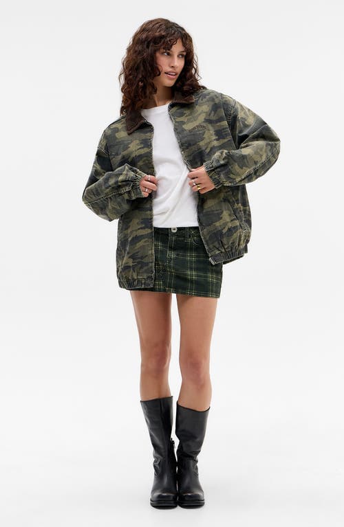 Bdg Urban Outfitters Camo Dex Zip Jacket In Green