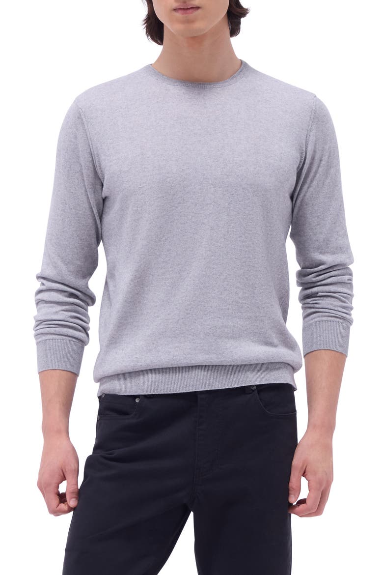 Cotton & Cashmere Crewneck Sweater, Main, color, PLATINUM