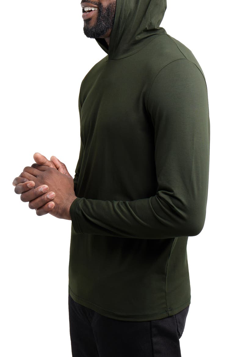 Long Sleeve Hooded T-Shirt, Alternate, color, OLIVE