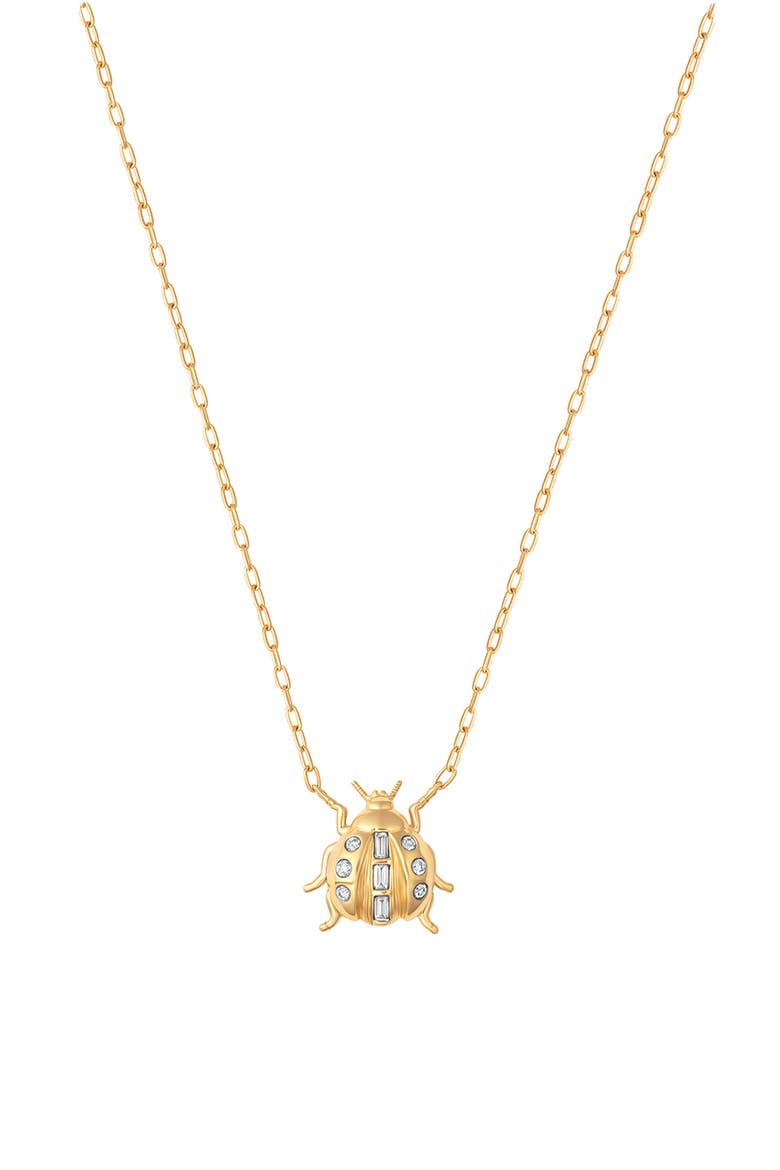 Lady Bug Diamond Necklace, Main, color, YELLOW GOLD