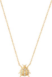 Sara Weinstock Lady Bug Diamond Necklace