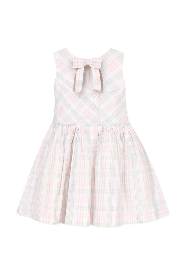 Kids' Organic Stretch Poplin Button Back Party Dress, Alternate, color, Chateau Plaid