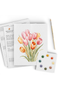 selected White Floral Watercolor -Tulip