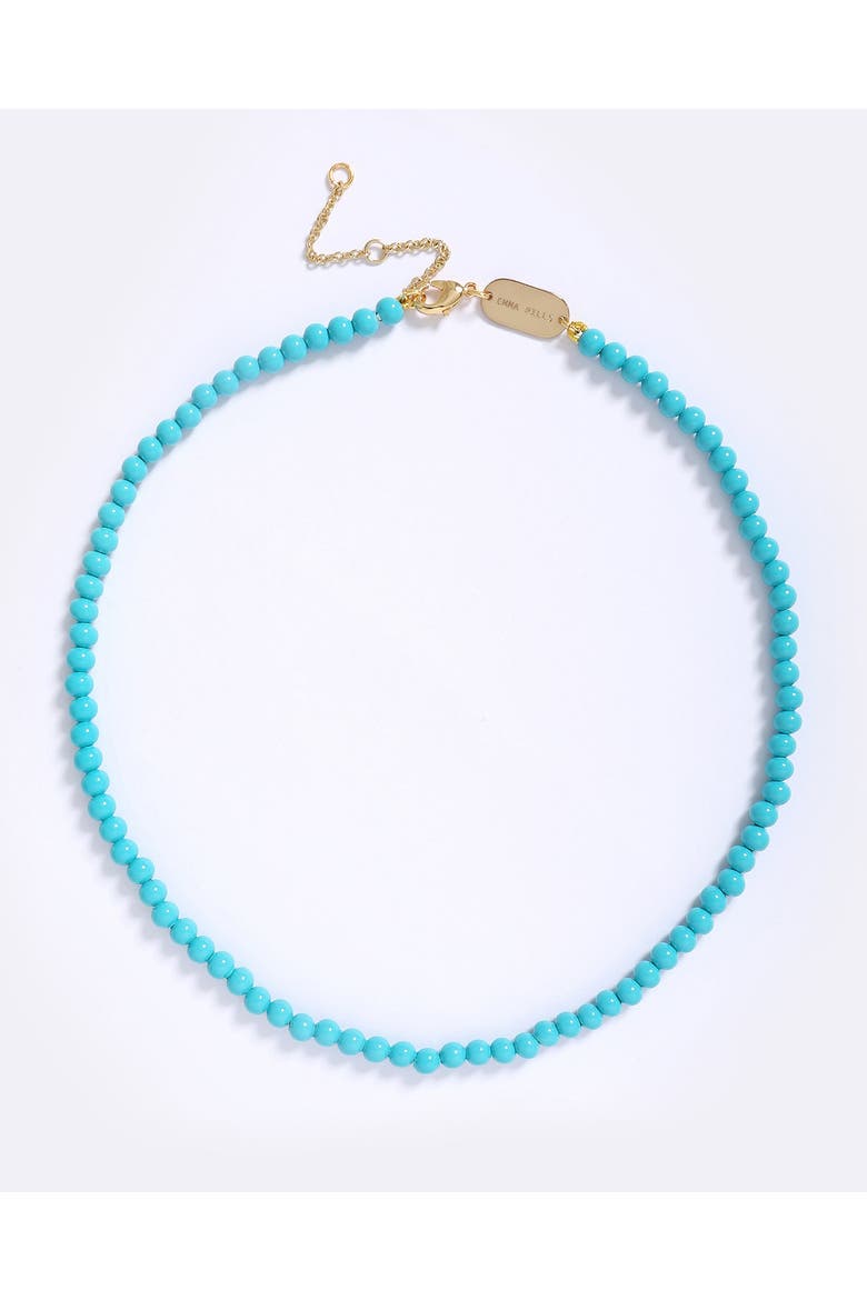 Enamel Beads Necklace, Main, color, Ocean Glo