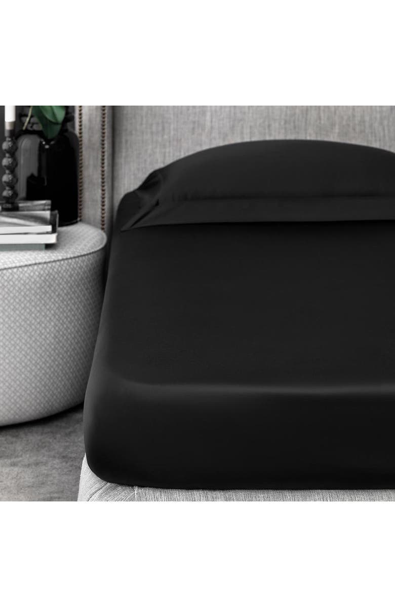 Togas Sensa Fitted Sheet, Main, color, Black