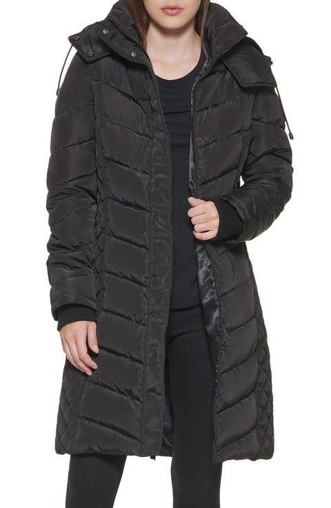 Heavyweight Fleece Lined Hood Quilted Puffer Jacket