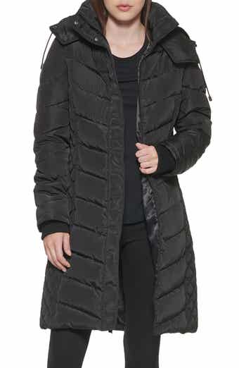 Kenneth Cole New York Heavyweight Fleece Lined Hood Quilted Puffer Jacket