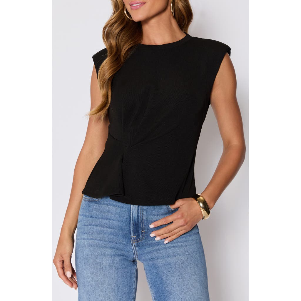 Vici Collection Cory Twist Front Rib Top In Black