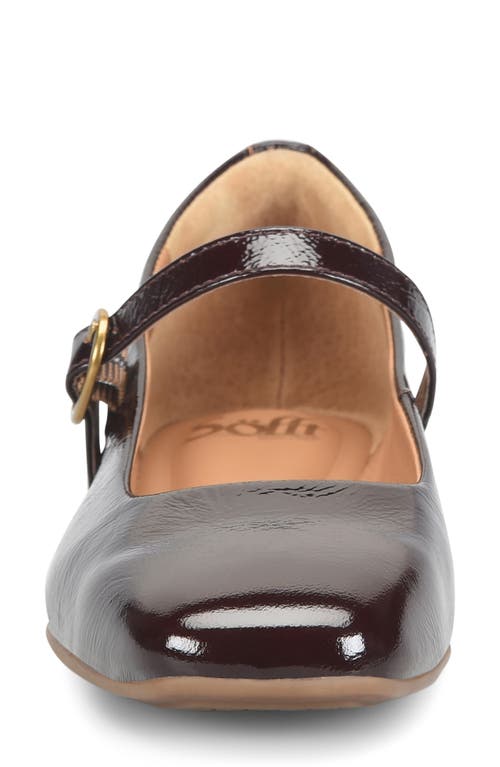Söfft Palma Square Toe Mary Jane Flat In Burgundy