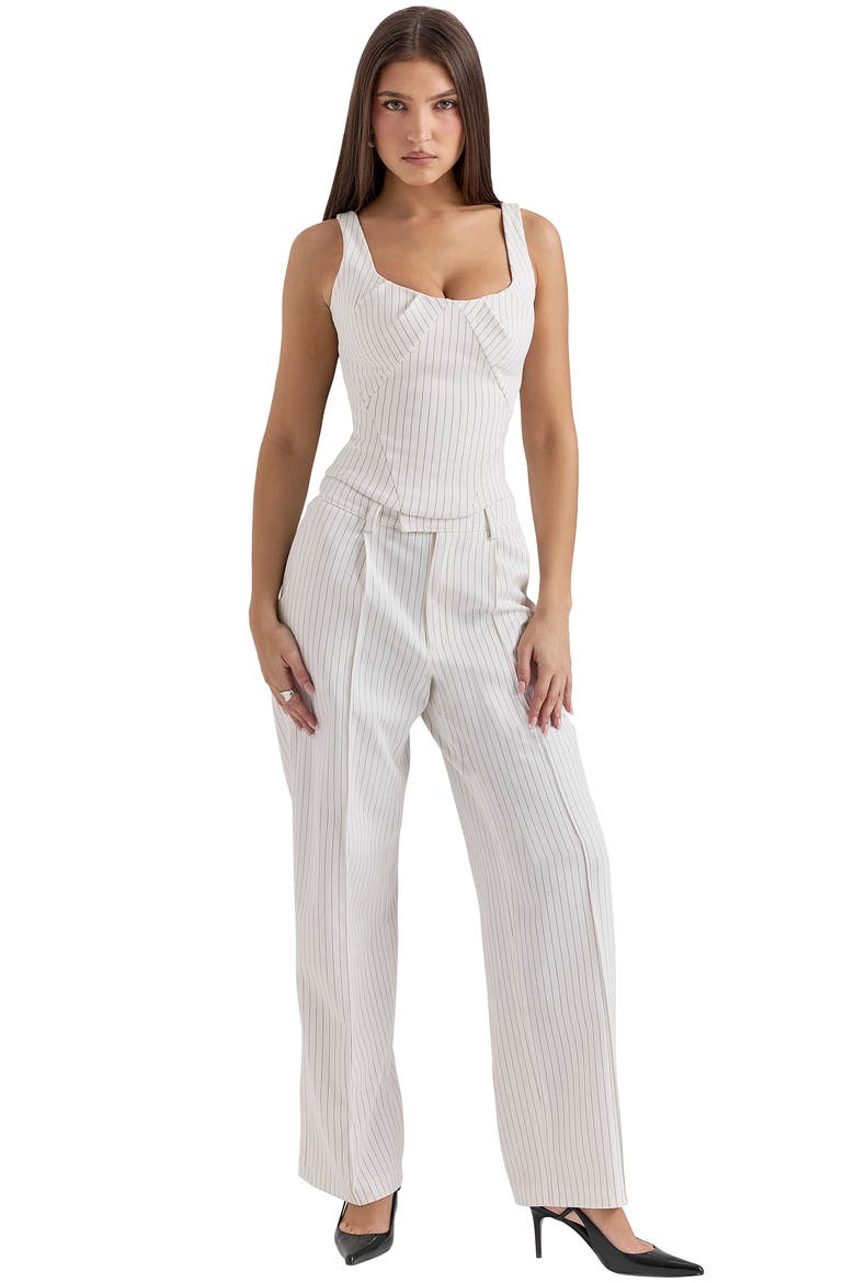 Selma Lace-Up Corset Top, Alternate, color, WHITE