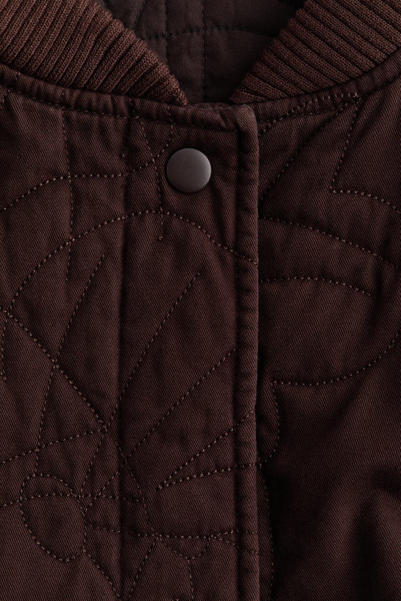 Quilted Bomber Jacket, Alternate, color, Dark brown