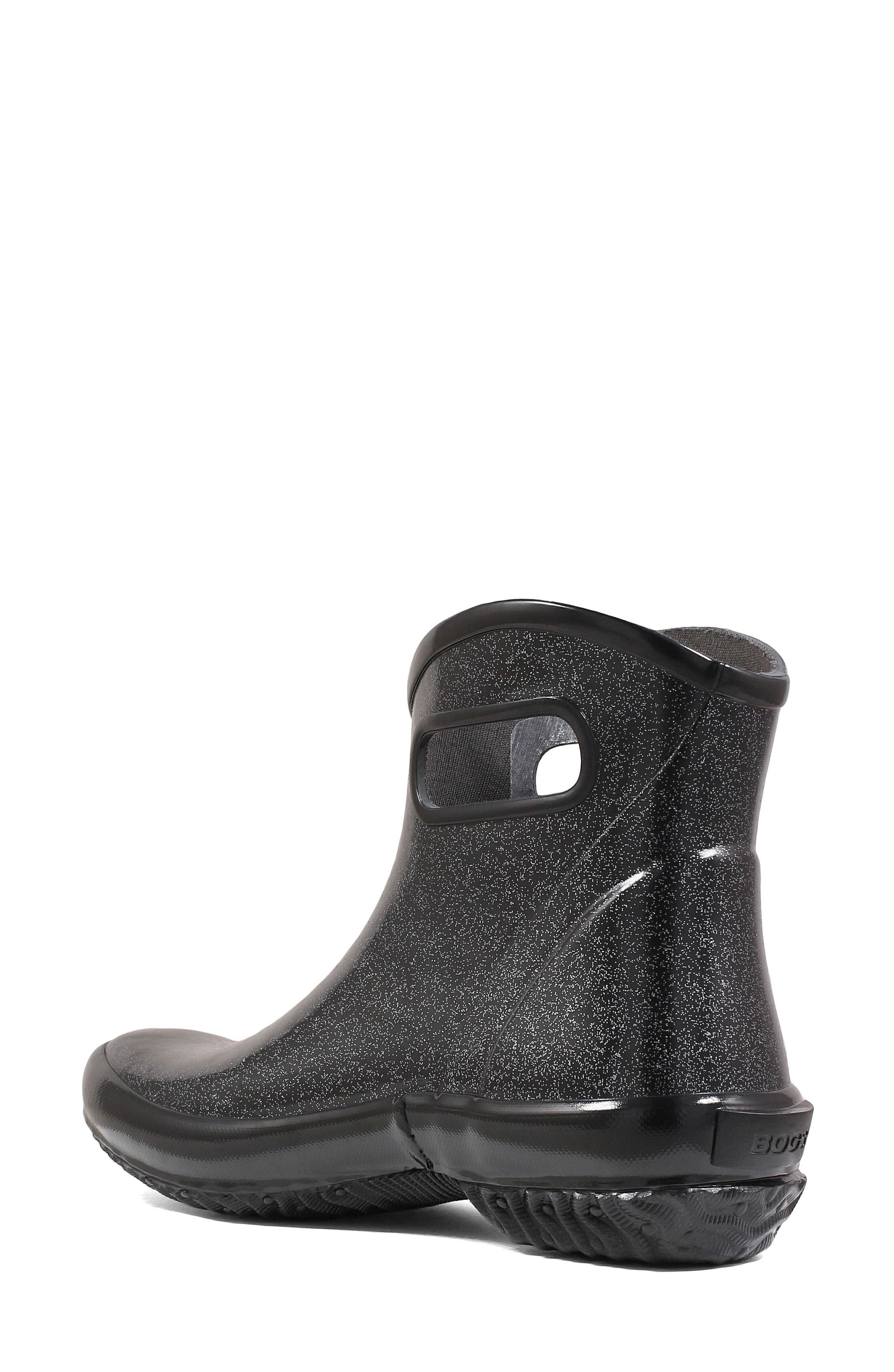 Bogs Glitter Waterproof Rain Boot, Alternate, color, Black