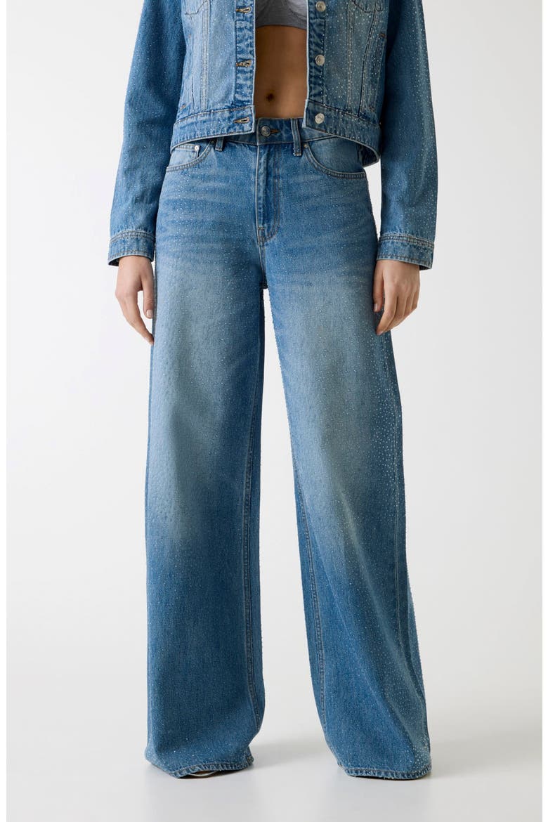 Alba High Waist Wide Leg Jeans, Main, color, BLUE