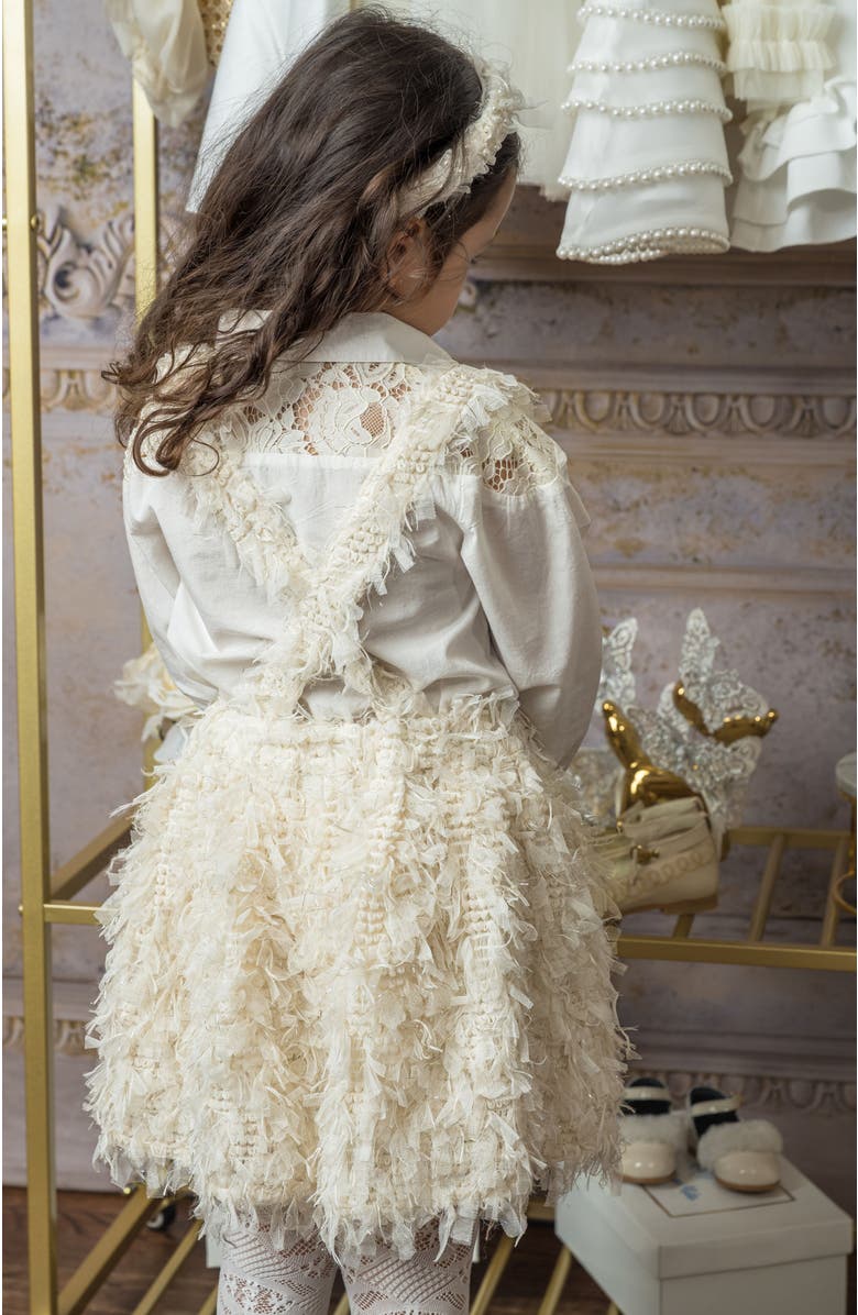 Petite Maison Kids Ivanna Blouse and Skirt Set, Alternate, color, Ivory