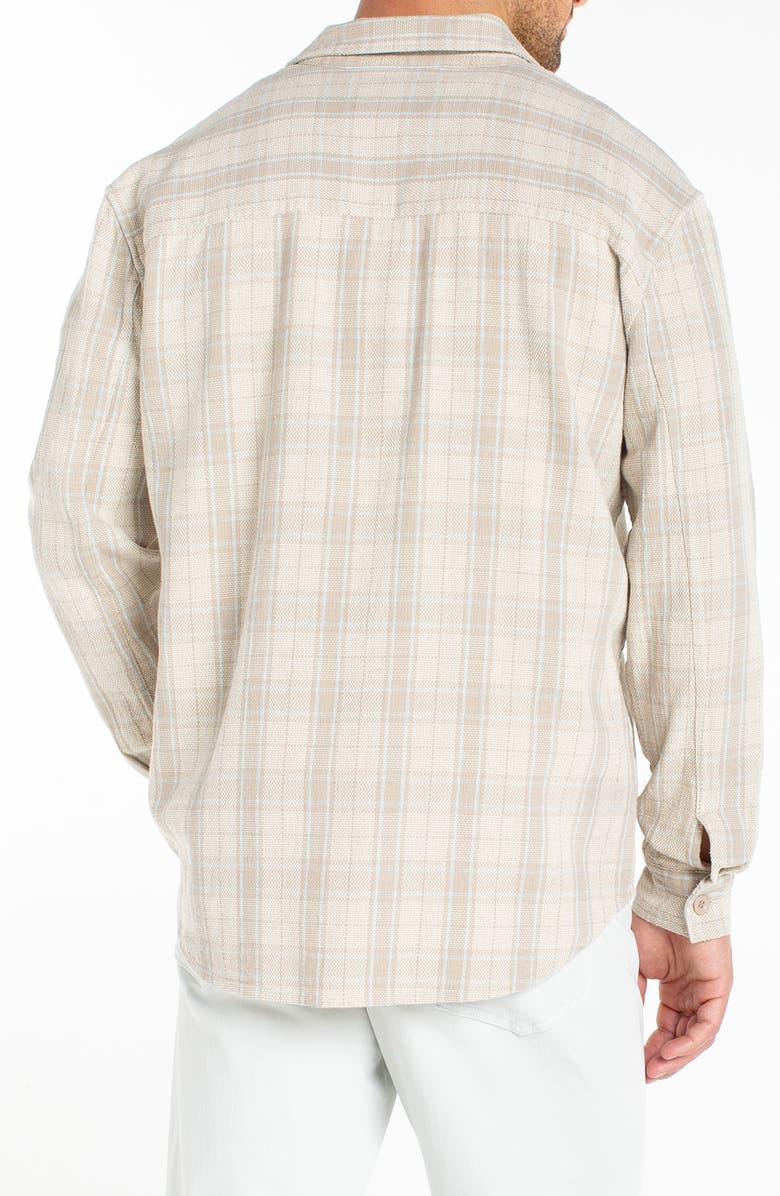 Liverpool Los Angeles Plaid Flap Pocket Cotton & Linen Overshirt, Alternate, color, 
