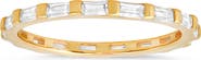 Queen Jewels Sterling Silver CZ Baguette Infinity Band Ring