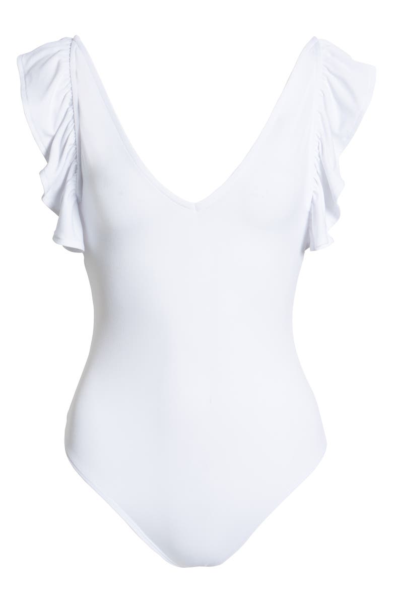 Leith Flutter Sleeve Bodysuit, Alternate, color, 