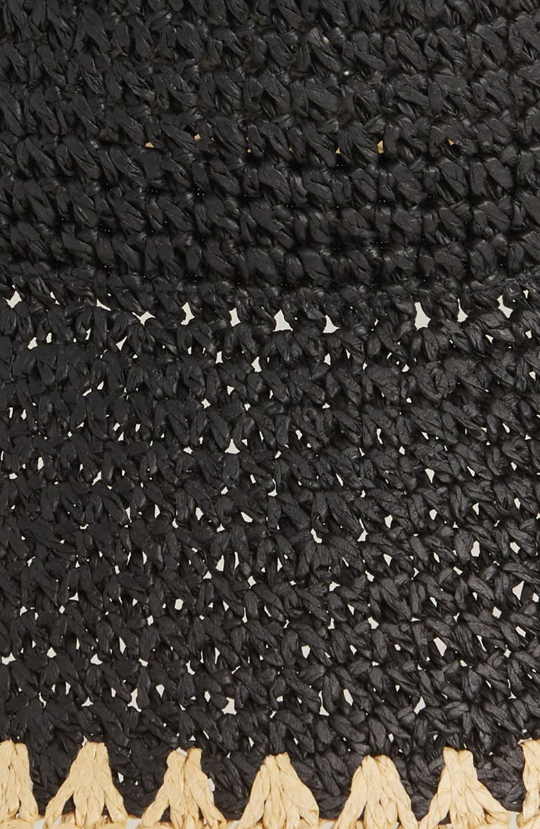 Madewell Whipstitch Straw Bucket Hat, Alternate, color,