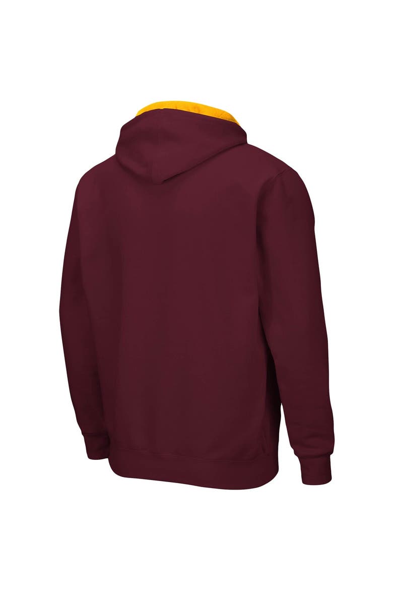 Men's Colosseum Maroon Arizona State Sun Devils Big & Tall Full-Zip Hoodie, Alternate, color, Maroon