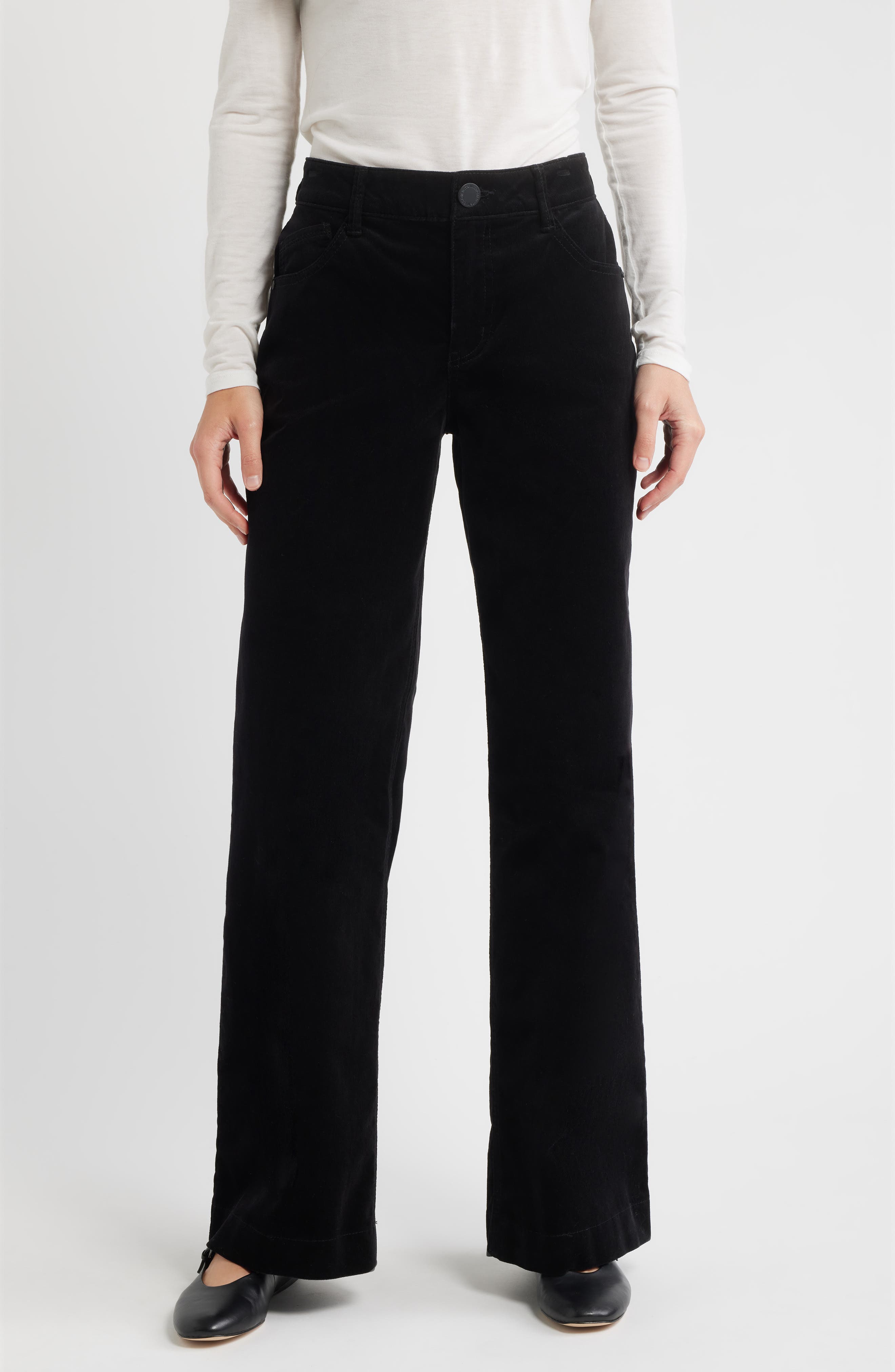 Wit & Wisdom Sam High Waist Wide Leg Corduroy Pants