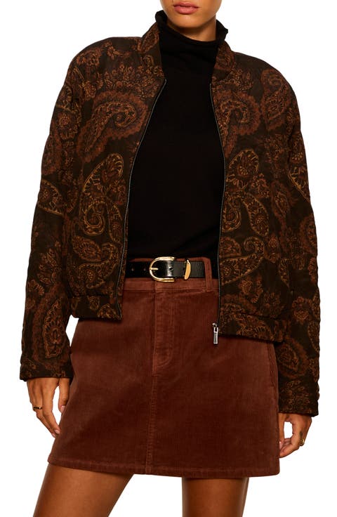 Empress Paisley Quilted Bomber Jacket
